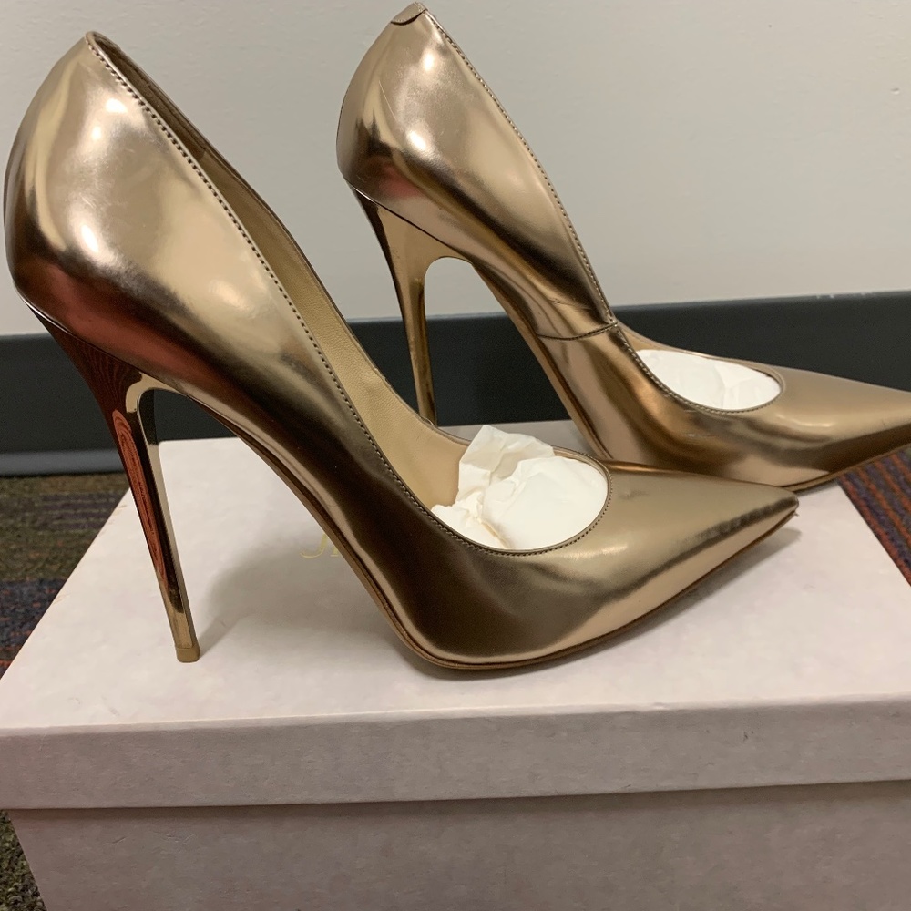 Jimmy Choo Anouk Mirror Leather Nude